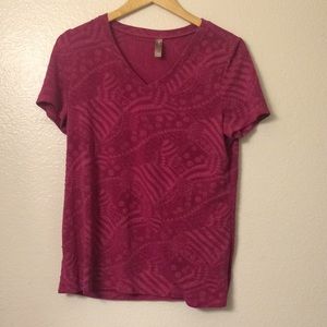 White stag pink purple short sleeve shirt plus Xl